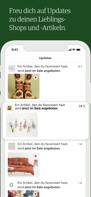 10 meilleures applications de mode pour Android et iOS 2021 105 Etsy: kreative Einzelstücke Capture d'écran