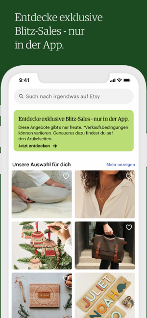 10 meilleures applications de mode pour Android et iOS 2021 108 Etsy: kreative Einzelstücke Capture d'écran