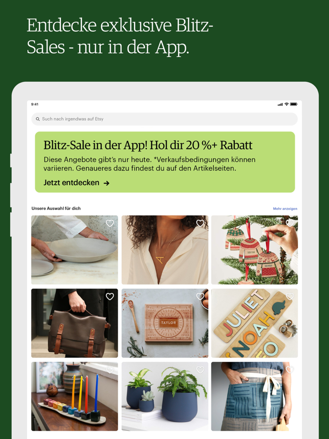 10 meilleures applications de mode pour Android et iOS 2021 116 Etsy: kreative Einzelstücke Capture d'écran