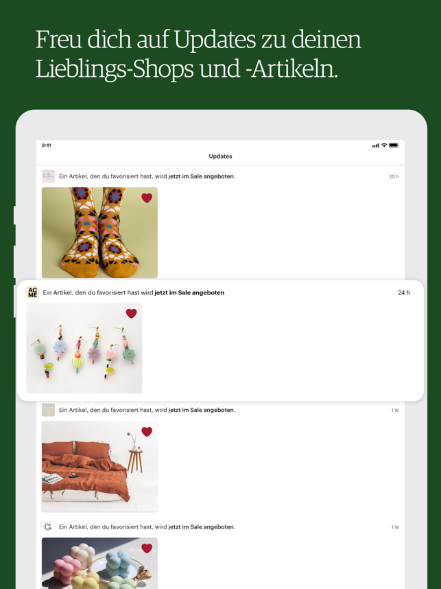 10 meilleures applications de mode pour Android et iOS 2021 118 Etsy: kreative Einzelstücke Capture d'écran
